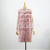 Fur Long Vest Cotton-padded Coat