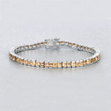 8.25 Carat Genuine Citrine .925 Sterling Silver Bracelet