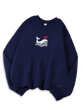 Womens Casual Sweatshirt With Print Cozy Hoodie For Fall Soft Wool Blend