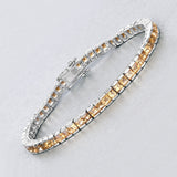 8.25 Carat Genuine Citrine .925 Sterling Silver Bracelet