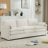 Cozy Upholstered 3-Seater Sofa with Plush Double Cushion and Ergonomic Design