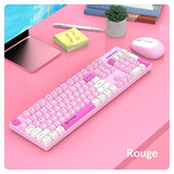 Cross-border 18-Step Crossing W1060 24G Wireless Three-Piece Color Keyboard And Mouse Set