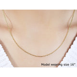 14k Yellow Gold Diamond-Cut Bead Chain 1.2mm