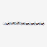 51.36 Carat Genuine Multi Stones .925 Sterling Silver Bracelet