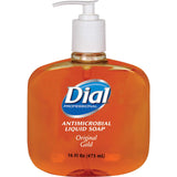 Dial Professional Gold Antibacterial Liquid Hand Soap 16 OZ Pump Bottle (Pack of 12)