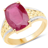 7.50 Carat Glass Filled Ruby .925 Sterling Silver Ring