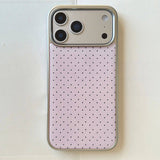 Polka Dot Pattern Silver Plated Phone Case
