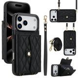 Phone Case Protective Leather Cover Crossbody Shoulder Strap Quilted Chanel-style