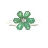 1.14ct Emerald Zircon Ring Sterling Silver