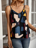 Stylish And Elegant Sleeveless Camisole With A Printed Design