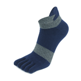 Ear-lifting five-finger socks-Orange-Size L-Cotton-1 pair
