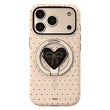 Pearl Bow Magnetic Holder Mobile Phone Case