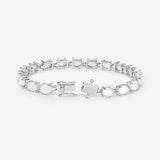 10.26 Carat Genuine Opal .925 Sterling Silver Bracelet