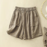 Womens Straight-leg Shorts Loose And Casual With A Wide Leg