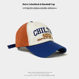 Retro Color Matching Baseball Cap Baby Boy And Girl Summer Sun Protection Hat