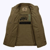 Men's Stand Collar Mid-length Multi-pocket Casual Jacket