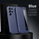 Smart App Edge Window Phone Case A17 Flip Leather Protective Cover
