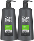 Dove Men+Care Body Wash Extra Fresh 23.5 Ounce (Pack of 2)