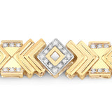 0.98 Carat Genuine White Diamond .925 Sterling Silver Bracelet