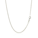 18k White Gold Round Cable Chain 1.5mm