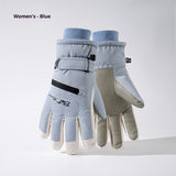 Winter Fleece-lined Thickened Men's And Women's Skiing Gloves Thermal And Windproof