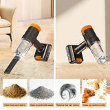 CascadeVac 5000Pa Wireless Handheld Car Vacuum – 2×2000mAh Batteries, Dual Filters, Portable