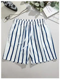 Hawaiian Beach Board Shorts For Men 3D Striped Design
