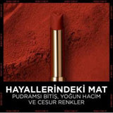 Loreal Paris Color Riche: Volumizing Matte Lipstick with Hyaluronic Acid - Intense Long Lasting Orange Color