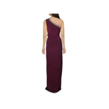 Adrianna Papell Womens Asymmetrical Neckline Formal Dress