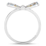 1.18 Carat Genuine Multi Stones .925 Sterling Silver Ring