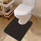 Ultra-Soft Memory Foam Bath Mat – Non-Slip, Absorbent (Gray Hexagon)