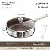 Home-use Flat-bottomed Genuine Titanium Non-stick Frying Panno Coating Required