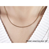 14k Yellow Gold Solid Round Box Chain 1.6 mm