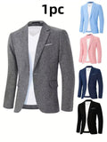 Mens Korean-style Slim-fit Single-breasted Casual Blazer