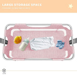 Baby Bassinet, Bedside Sleeper,Foldable Baby Bed to Bed, Adjustable Portable Bed for Infant/Baby/Newborn,with Mosquito Nets, Large Storage Bag, Comfortable Mattresses, Lockable Wheels