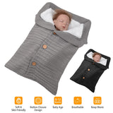 Baby Knit Swaddle Blanket Wrap with Buttons