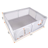 Baby Playpen with Anti-Suction Base Zipper Door