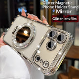 Compatible Magnetic Suction Mirror Phone Case Transparent Protective Cover