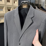 Lightly Mature-style Casual Mens Heavy Wool Suit For Spring And Autumn