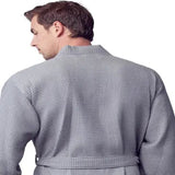 Waffle Kimono Spa Bathrobe for Men -  Absorbent, Lightweight