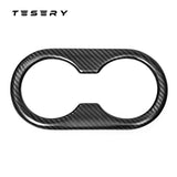 Backseat Cup Holder for Tesla Model 3 Model Y - Carbon Fiber Interior Mods