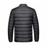 Mens Warm StandUp Collar Zippered CottonPadded Jacket