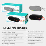 KP-845 Portable Outdoor Bluetooth Speaker Wireless Handheld Card-Compatible FM Radio RGB Lights Subwoofer In Stock