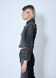 Balenciaga Women Lace-Up Denim Jacket