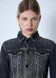 Balenciaga Women Lace-Up Denim Jacket