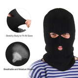 Balaclava Face Mask 3-Hole Knitted Windproof Ski Mask Full Face Cover