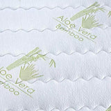 Bamboo Aloe Vera Hypoallergenic Quilted Mattress Pad