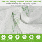 Bamboo Mattress Protector Hypoallergenic Waterproof Mattress Pad Cover