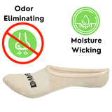 Super Low Cut No Show Bamboo Rayon Socks - 4 Pair