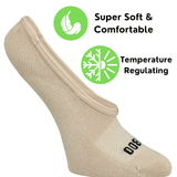 Super Low Cut No Show Bamboo Rayon Socks - 4 Pair